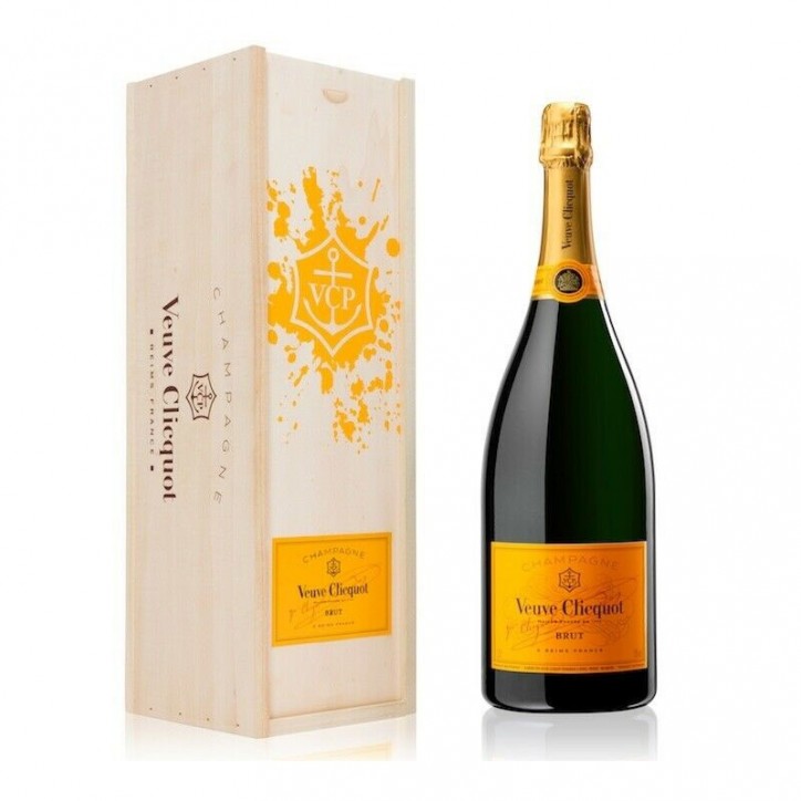 Champagne Veuve Clicquot Brut Magnum Caisse Boise 1,5 Litri Cassa Legno
