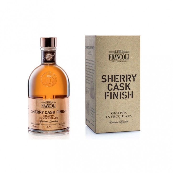 Luigi Francoli Sherry Cask Finish Grappa Invecchiata cl50 Astucciata