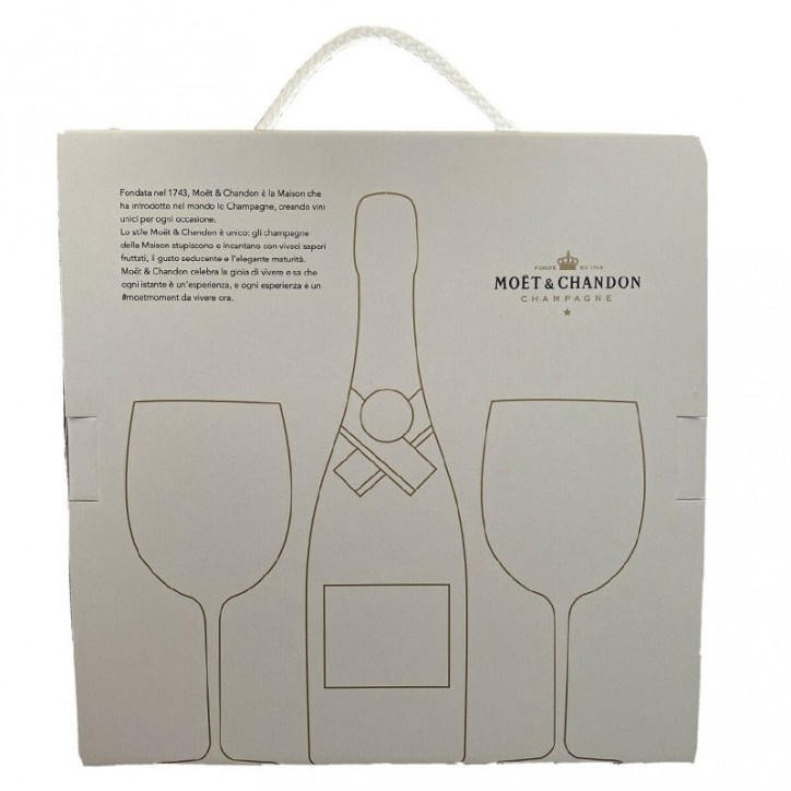 Champagne Moet & Chandon Reserve Imperiale Bollino Blu Brut cl75 Confezione Regalo