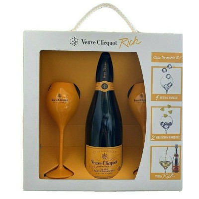 Champagne Veuve Clicquot Saint-Petersbourg CL75 Confezione Regalo + 2 Flute
