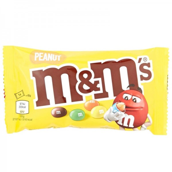 M & M's Peanut Confetti con Arachidi Ricoperti di Cioccolato Gr45 Confezione da 24 Snack