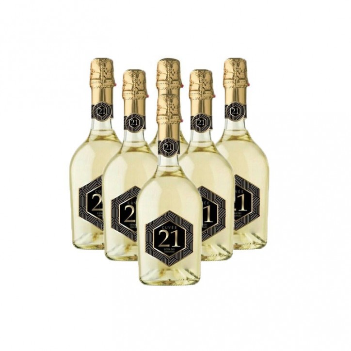 21 Cuvee Millesimato Extra Dry cl75 Confezione da 6 Bottiglie