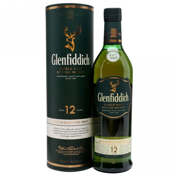 Whisky Glenfiddich Single Malt Scotch 12y cl70 Astucciato Whisky Glenfiddich Single Malt Scotch 12y cl70 Astucciato