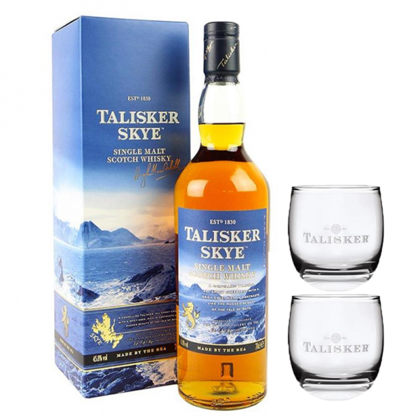 Whisky Talisker Skye Astucciato cl70 + 2 Bicchieri Talisker