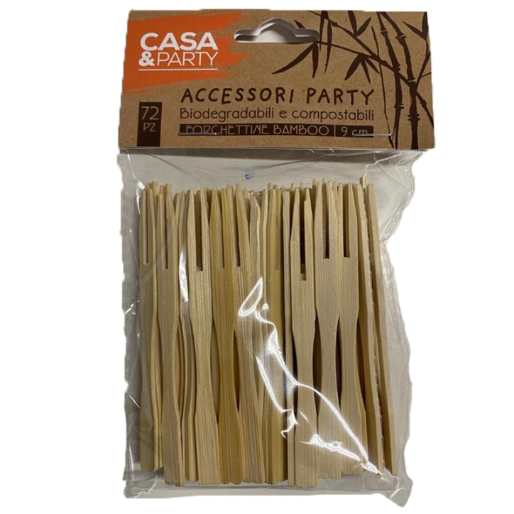 Forchettine Bamboo 9cm 72 Pezzi