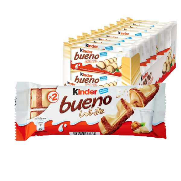 Ferrero Kinder Bueno White 39g Confezione da 30 Snack