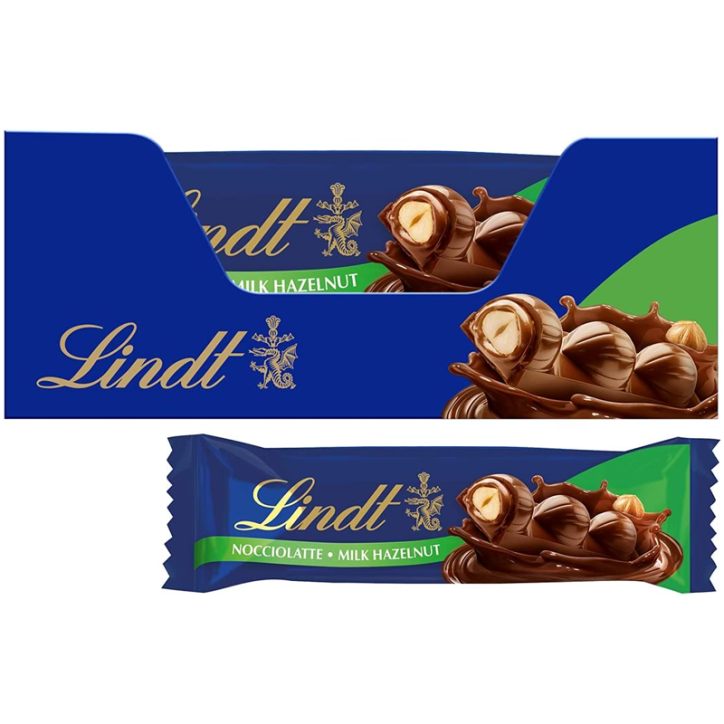 Lindt Nocciolatte 35gr Confezione da 18 Barrette al Cioccolato al Latte Lindt Nocciolatte 35gr Confezione da 18 Barrette al Cioccolato al Latte