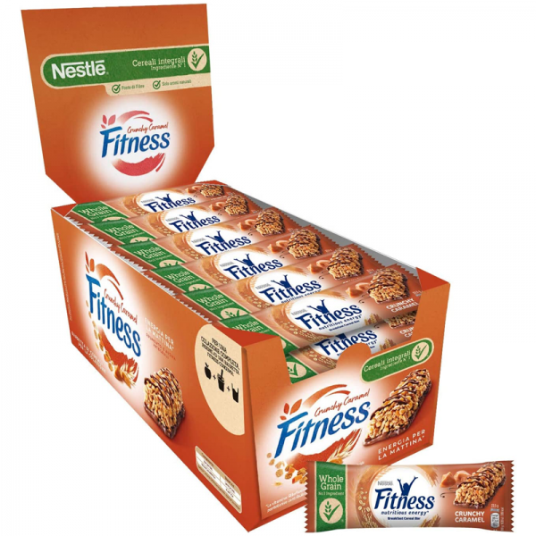Fitness Crunchy Caramel 23,5gr Confezione da 24 Barrette