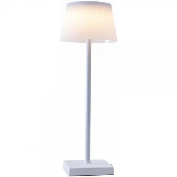 IMun Lampada da Tavolo Per Bar o Ristoranti Portatile Bianca Senza Fili 38cm