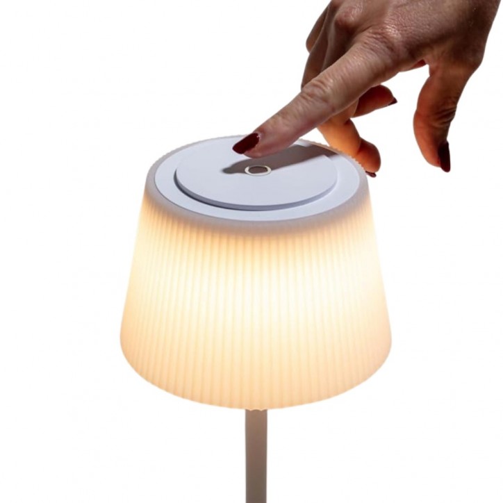IMun Lampada da Tavolo Per Bar o Ristoranti Portatile Bianca Senza Fili 38cm IMun Lampada da Tavolo Per Bar o Ristoranti Portatile Bianca Senza Fili 38cm