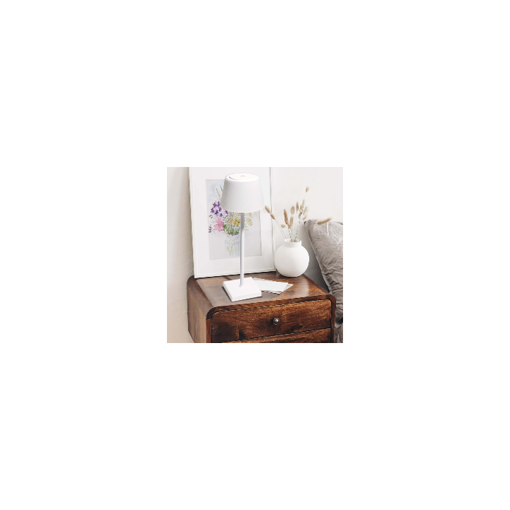 IMun Lampada da Tavolo Per Bar o Ristoranti Portatile Bianca Senza Fili 38cm IMun Lampada da Tavolo Per Bar o Ristoranti Portatile Bianca Senza Fili 38cm