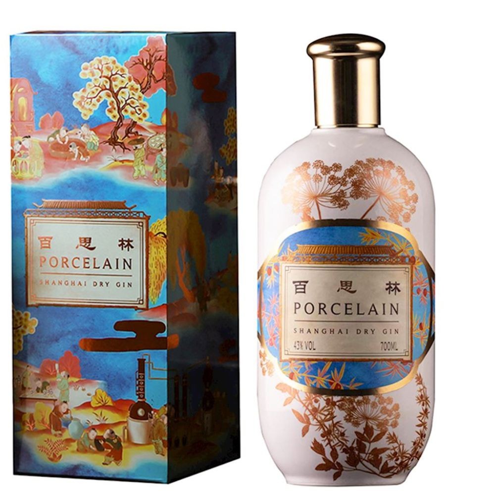 Porcelain Shanghai Dry Gin cl70 Astucciato