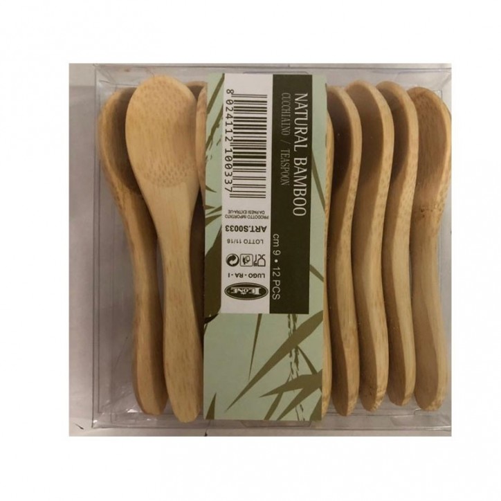 Cucchiaino Bamboo 9cm Confezione da 12 Pezzi Cucchiaino Bamboo 9cm Confezione da 12 Pezzi